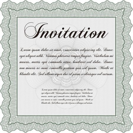 Retro vintage invitation template. Sophisticated design.