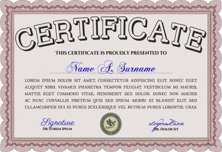 certificate template eps10 jpg of achievement diploma vector illustration design completion