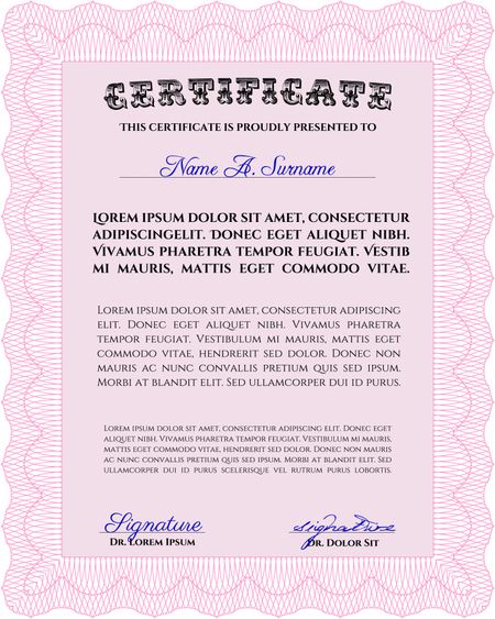 certificate template eps10 jpg of achievement diploma vector illustration design completion