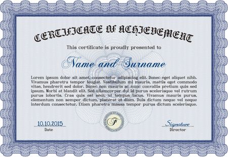 certificate template eps10 jpg of achievement diploma vector illustration design completion