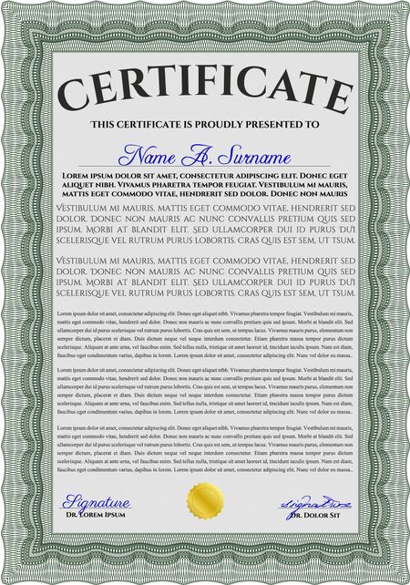 certificate template eps10 jpg of achievement diploma vector illustration design completion