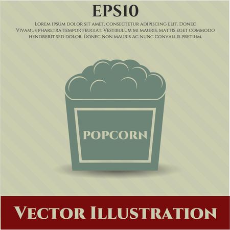 Popcorn vector icon or symbol