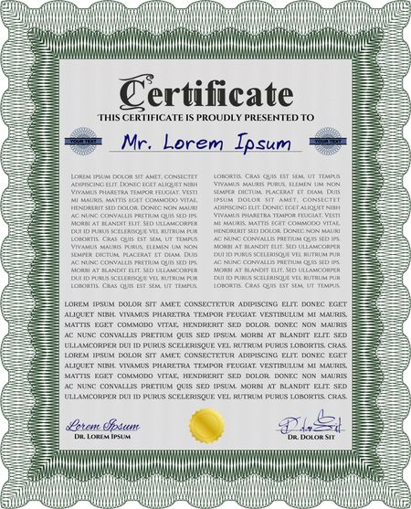 certificate template eps10 jpg of achievement diploma vector illustration design completion