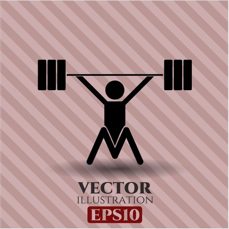 Snatch (Olympic Weightlifting) icon vector illustration