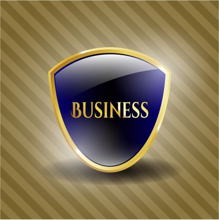 Business gold emblem