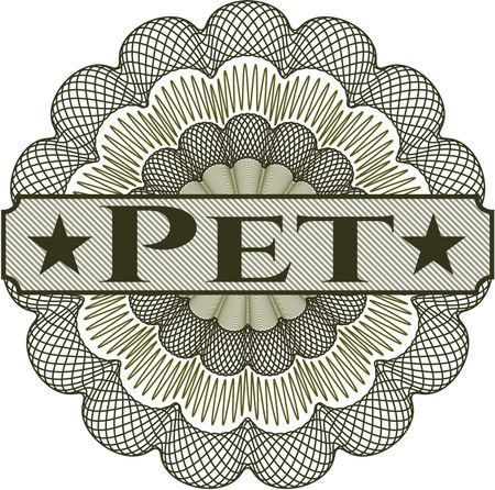 Pet abstract linear rosette