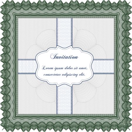 Retro invitation template. Beauty design. Border, frame. With linear background. 