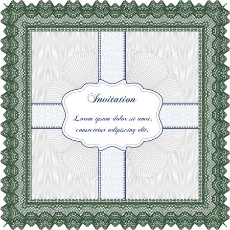 Retro invitation template. Beauty design. Border, frame. With linear background.