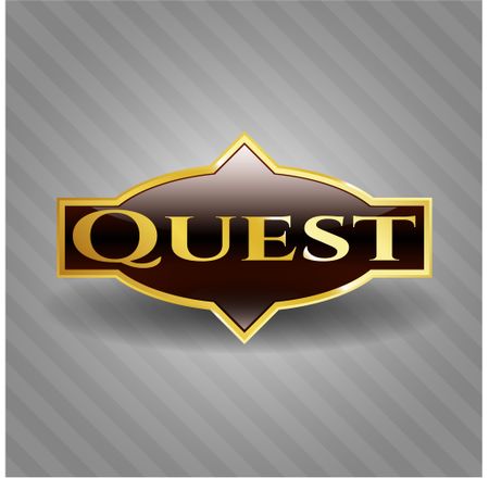 Quest gold emblem or badge