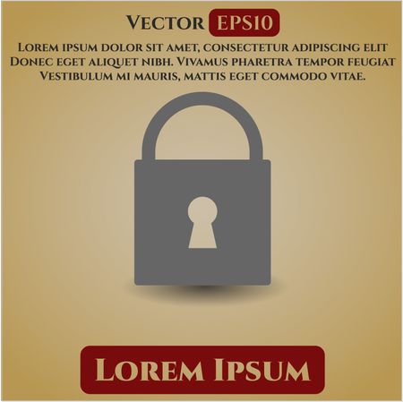 Closed Lock vector symbol