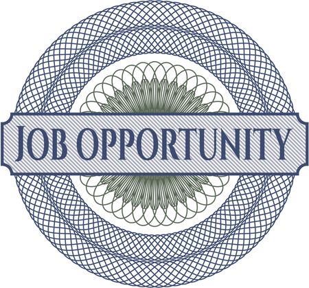 Job Opportunity written inside abstract linear rosette