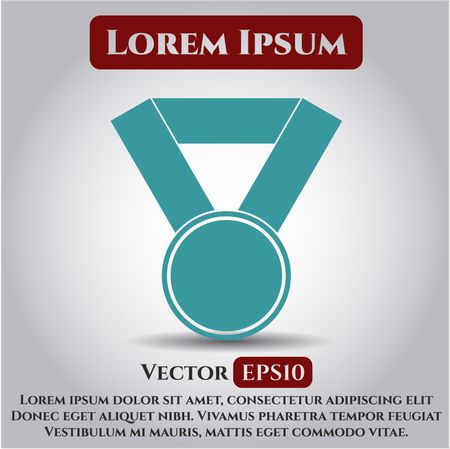 Medal vector icon or symbol