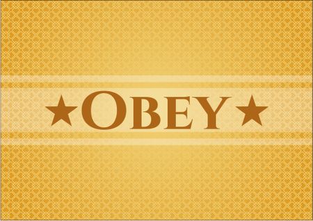 Obey card or banner