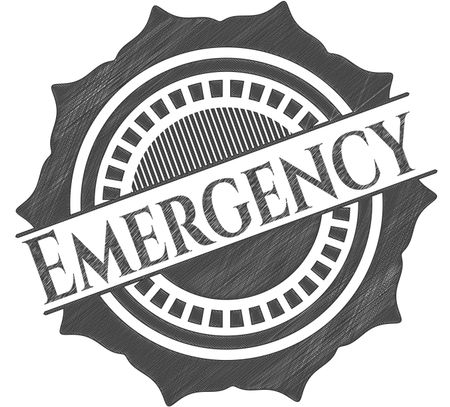 Emergency drawn in pencil