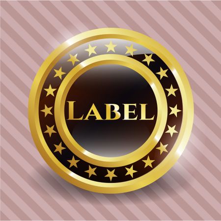 Label golden badge