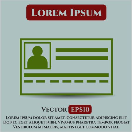 Identification Card vector icon