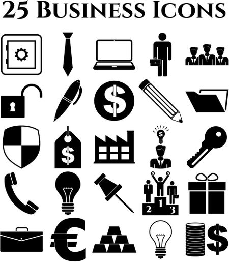 25 icon set. business Icons. Universal Modern Icons.