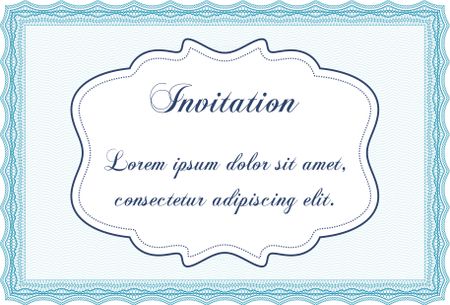 Invitation template. Nice design. Detailed. Easy to print. 