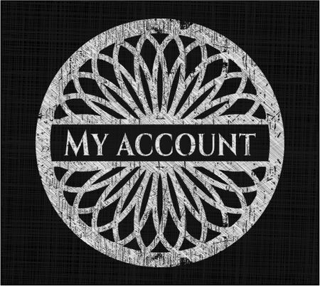 My account written on a chalkboard