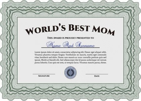 Best Mother Award. Beauty design. With linear background. Border, frame. 