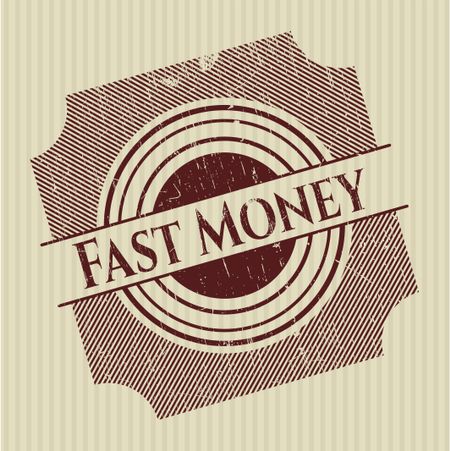 Fast Money grunge seal