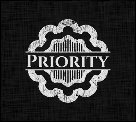 Priority written with chalkboard texture