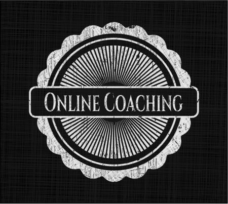 Online Coaching written with chalkboard texture