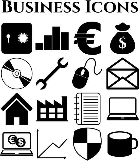 Set of 16 business icons. Quality Icons.