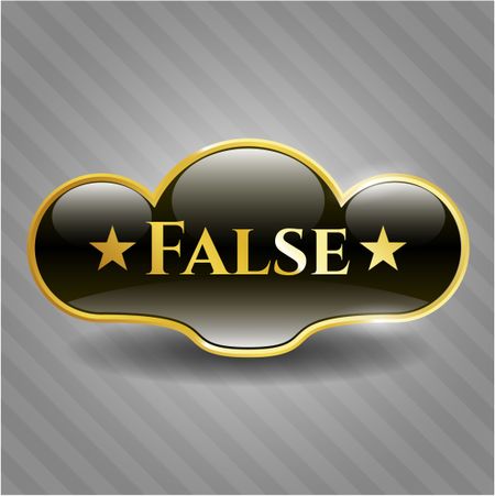 False gold badge or emblem