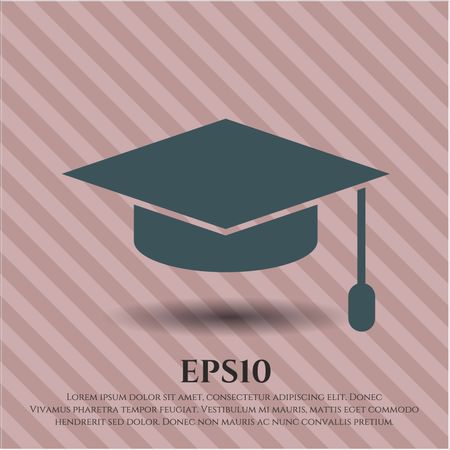 Graduation cap vector symbol