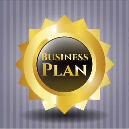 Business Plan shiny emblem