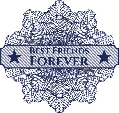 Best Friends Forever abstract linear rosette