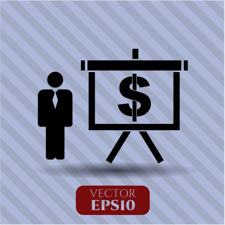 Business Presentation vector icon or symbol