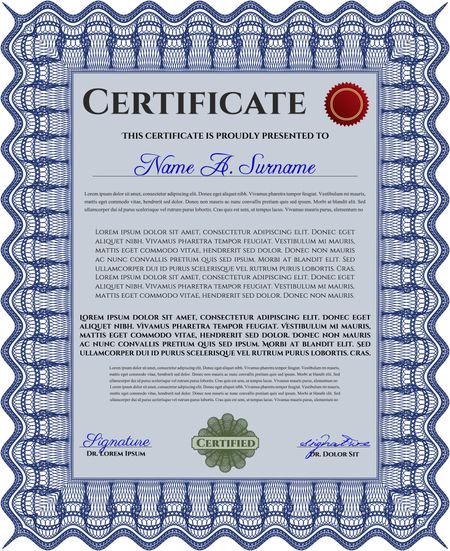 certificate template eps10 jpg of achievement diploma vector illustration design completion