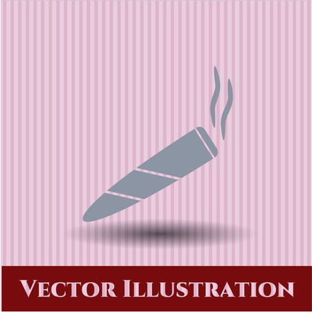 Joint (cigarette) vector symbol