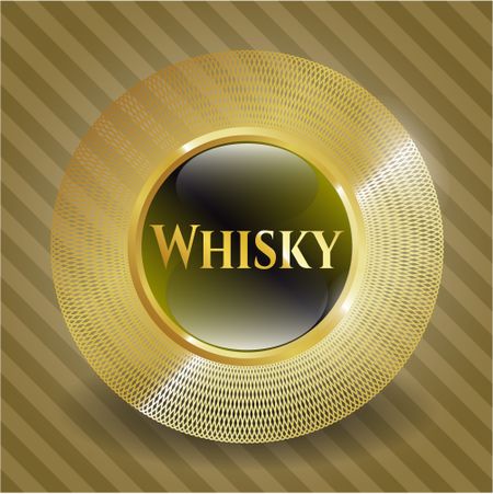 Whisky gold shiny emblem