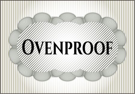 Ovenproof retro style card, banner or poster
