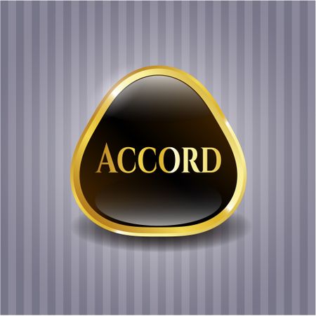 Accord golden emblem or badge
