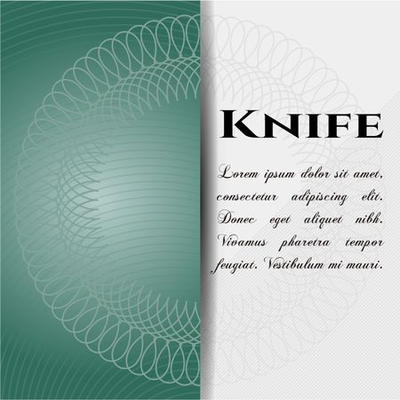 Knife banner or card