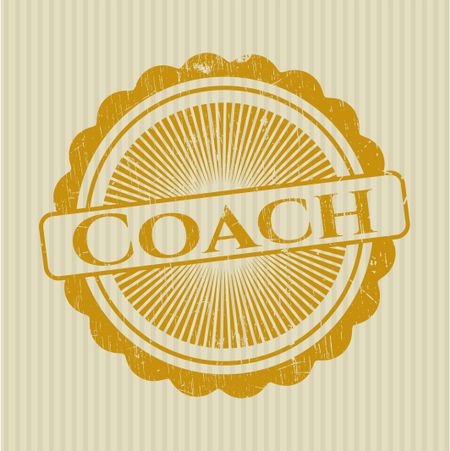 Coach rubber seal with grunge texture