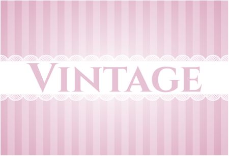 Vintage retro style card or poster