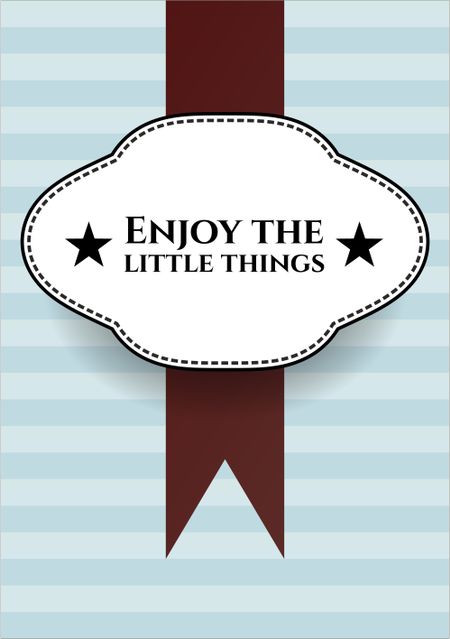 Enjoy the little things retro style card or poster
