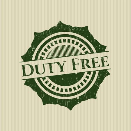 Duty Free with rubber seal texture