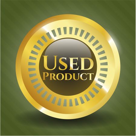 Used Product gold shiny badge