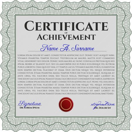 certificate template eps10 jpg of achievement diploma vector illustration design completion