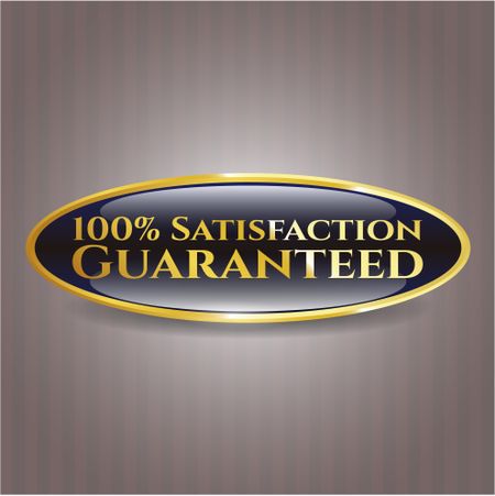 100% Satisfaction Guaranteed golden badge