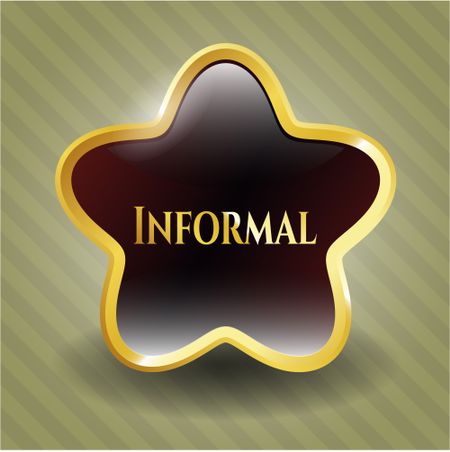 Informal gold emblem or badge