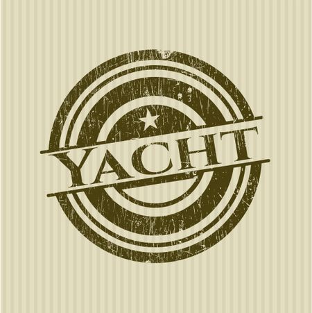 Yacht rubber grunge stamp