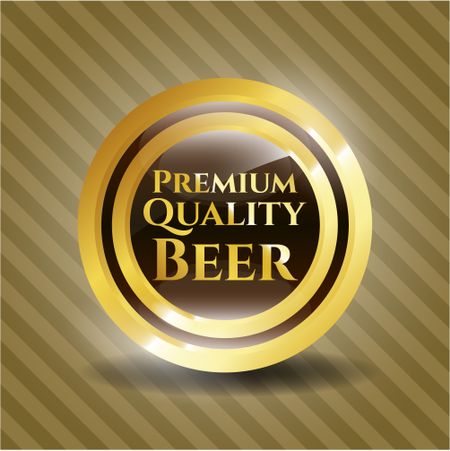 Premium Quality Beer shiny emblem