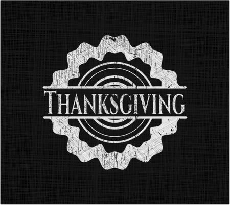 Thanksgiving with chalkboard texture